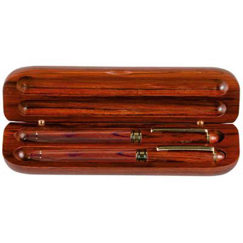 Parure bois stylo bille/roller bois clair