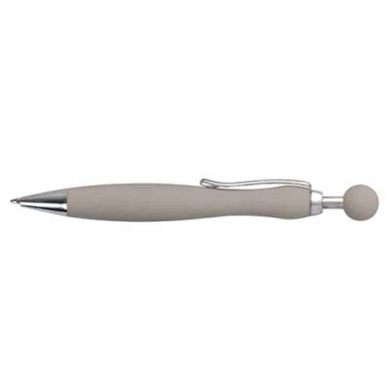 Stylo bille aspect gomme bleu clair