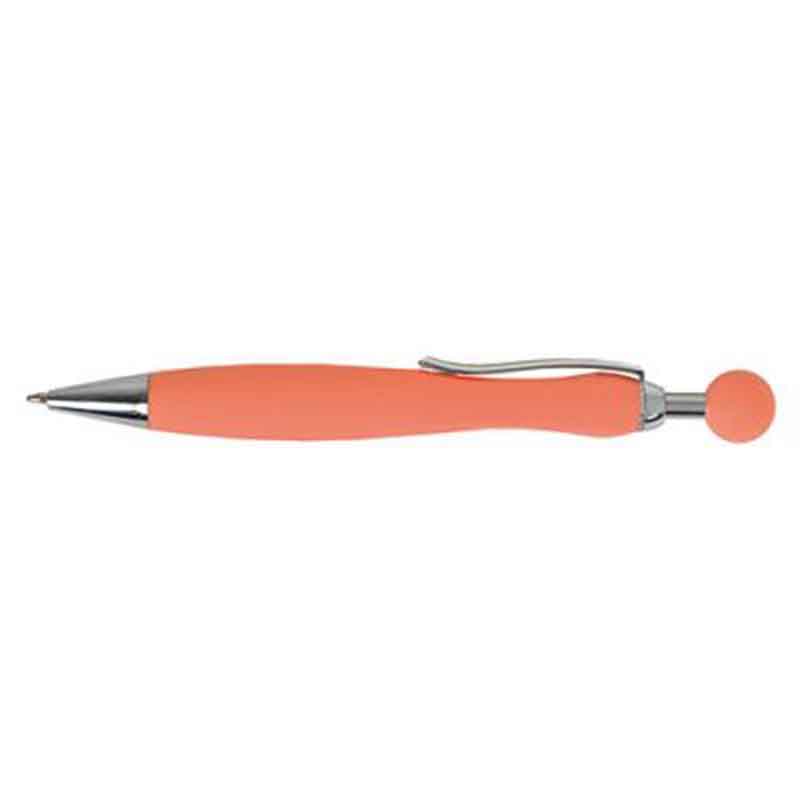 Stylo bille aspect gomme bleu clair