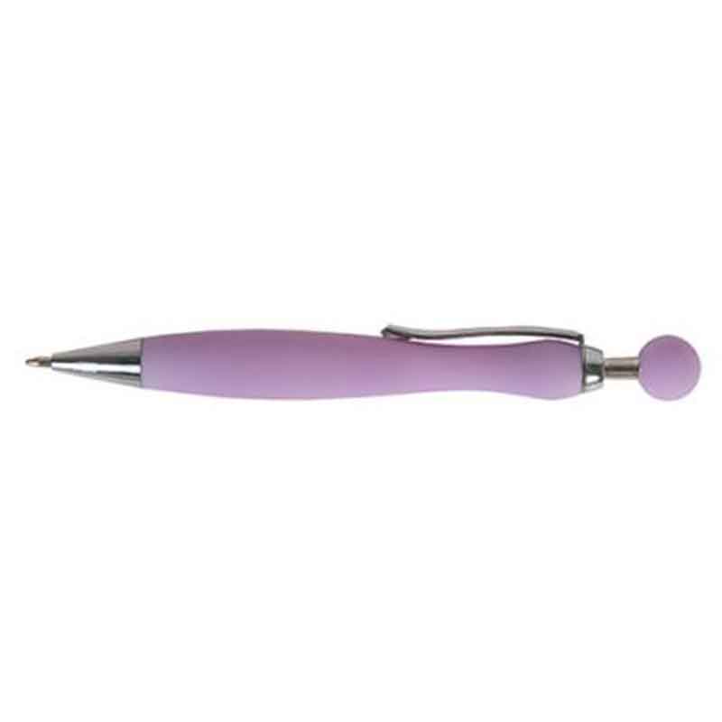 Stylo bille aspect gomme bleu clair
