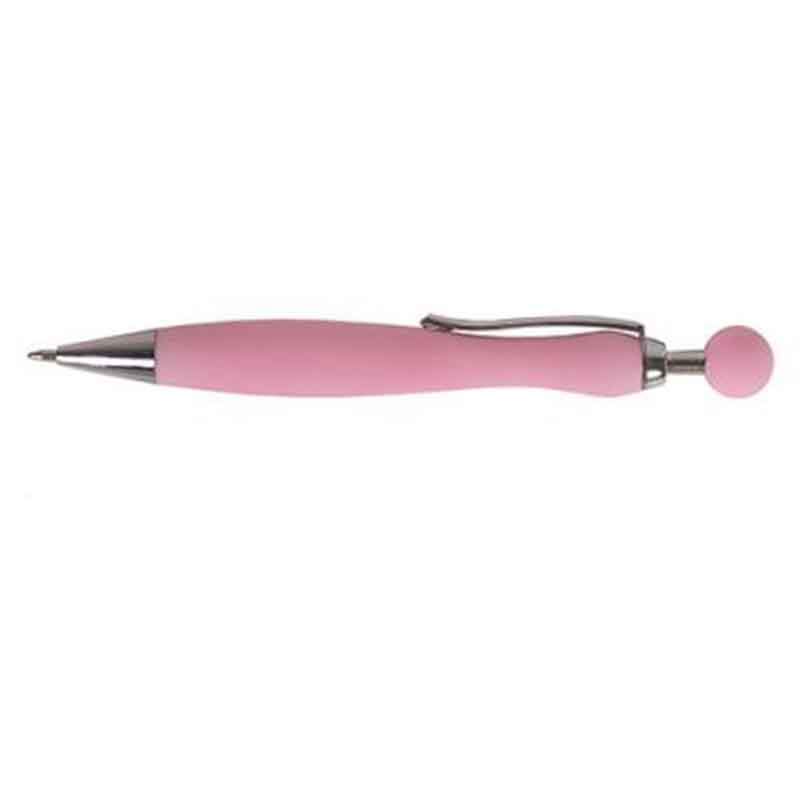 Stylo bille aspect gomme bleu clair