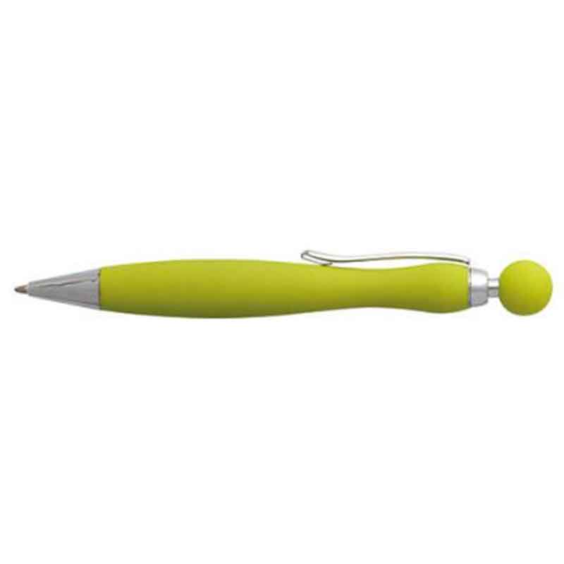Stylo bille aspect gomme bleu clair