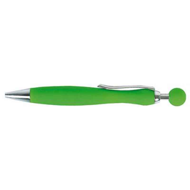 Stylo bille aspect gomme bleu clair