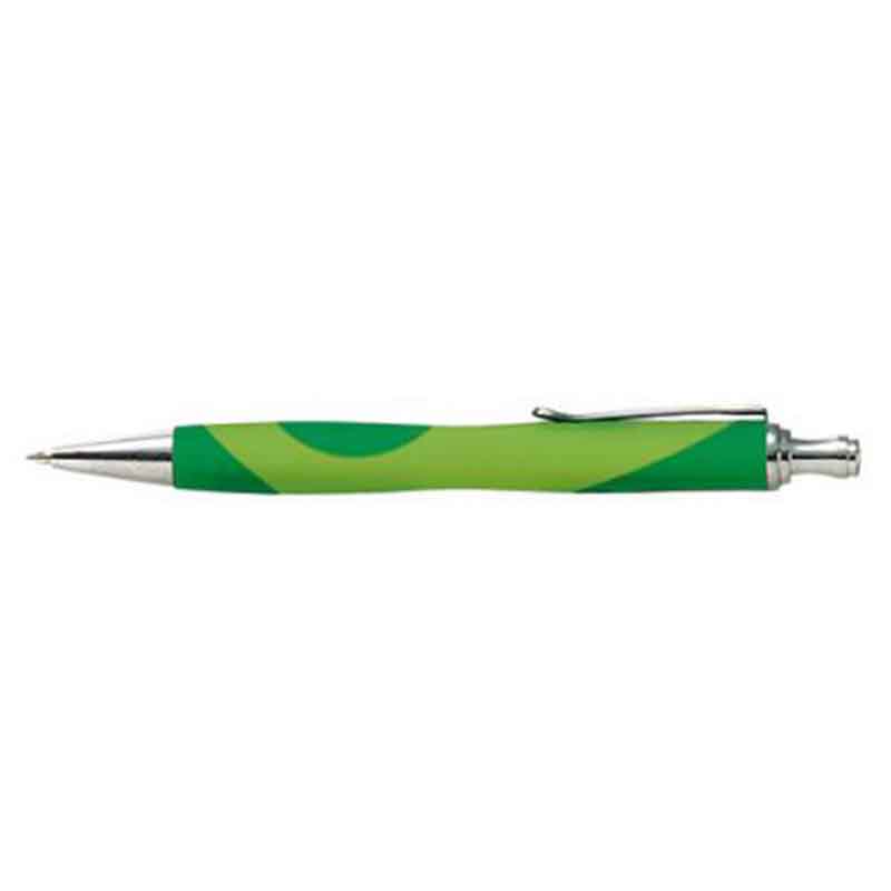 Stylo bille aspect gomme noir/blanc