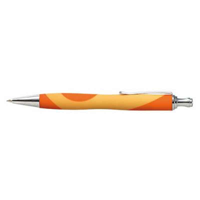 Stylo bille aspect gomme noir/blanc