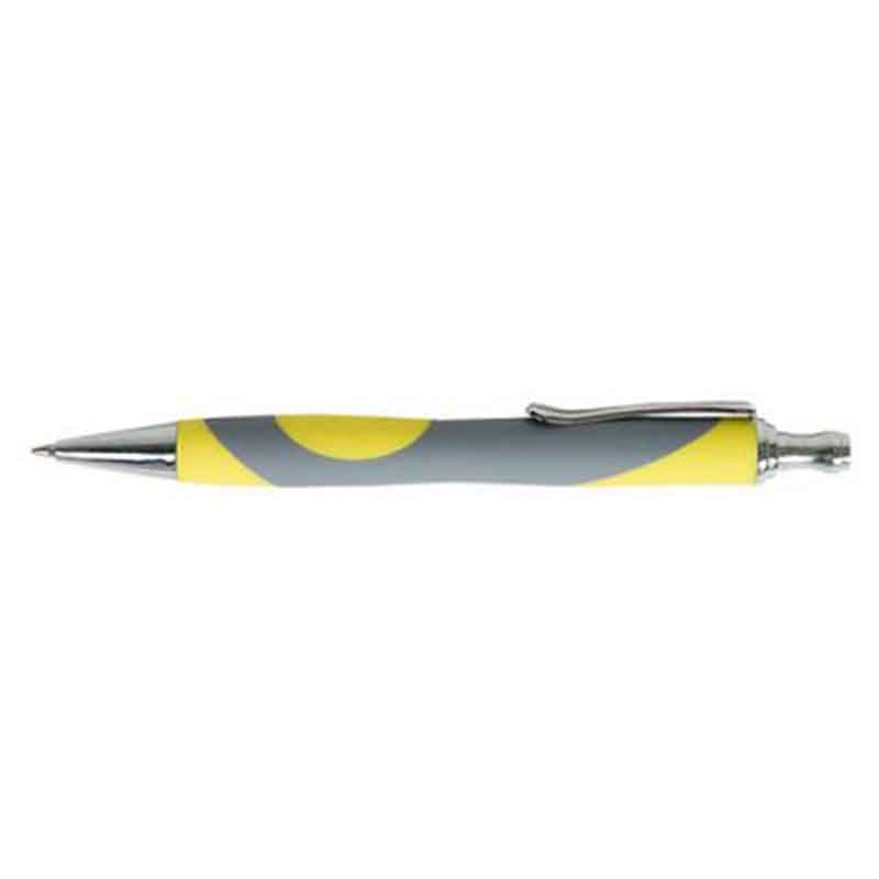 Stylo bille aspect gomme noir/blanc