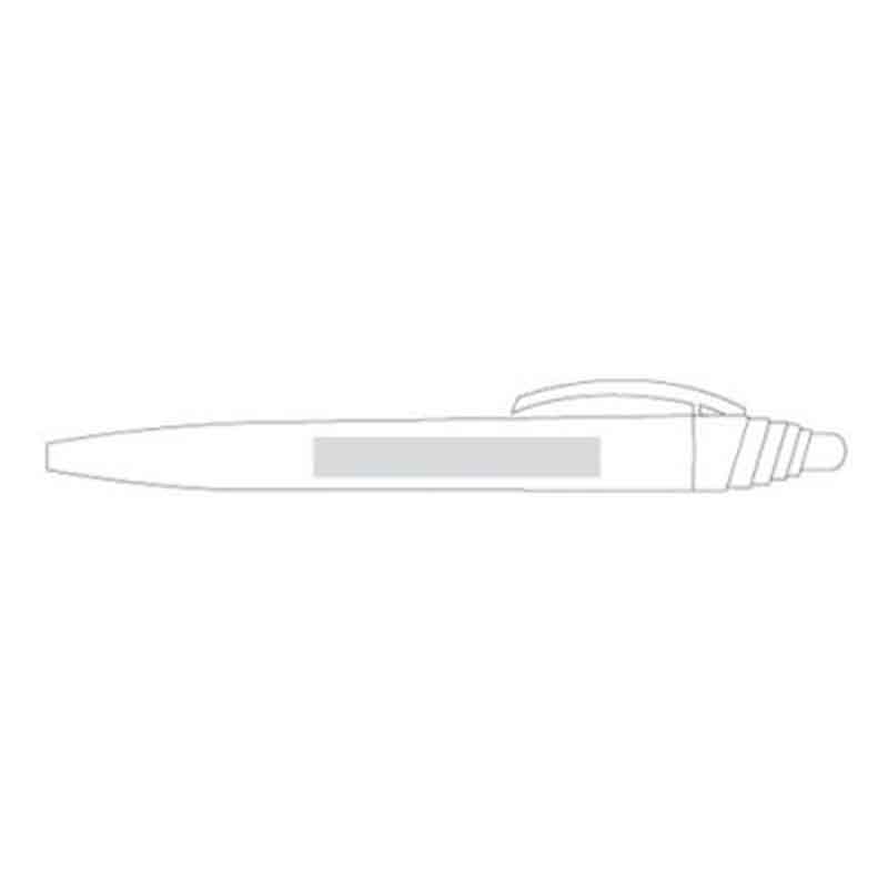 Stylo bille blanc/noir transparent