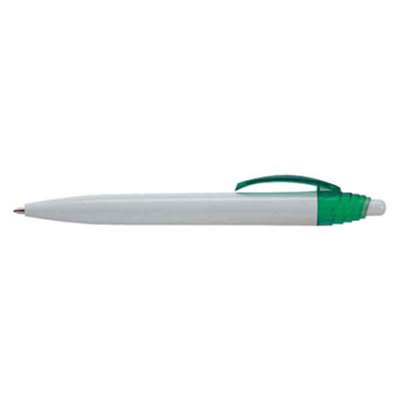 Stylo bille blanc/noir transparent