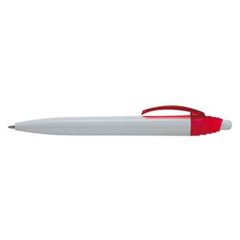 Stylo bille blanc/noir transparent