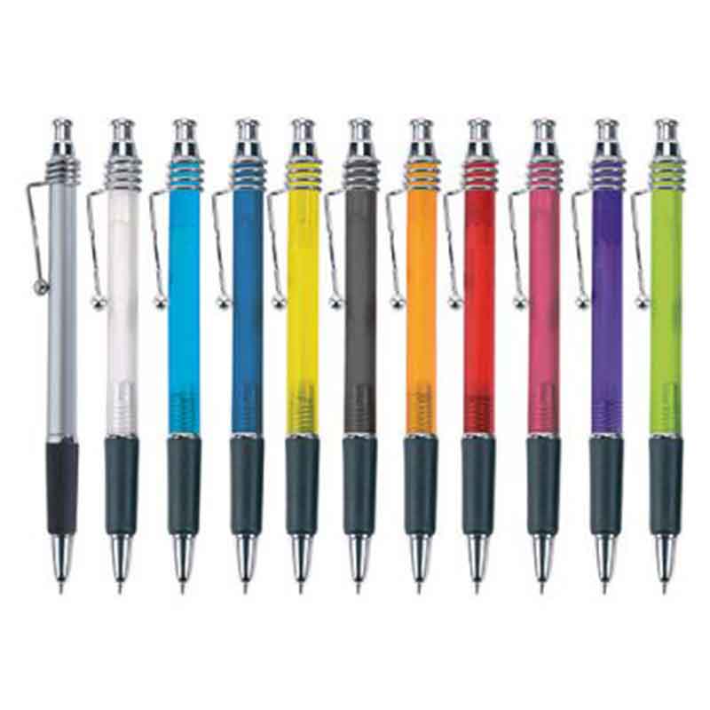 Stylo bille clip métal blanc