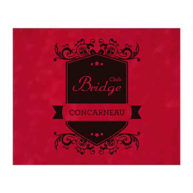 Tapis de cartes rouge