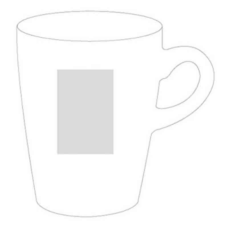 Design élégant d'une tasse à café publicitaire, personnalisable avec votre message pour renforcer l'image de votre entreprise.