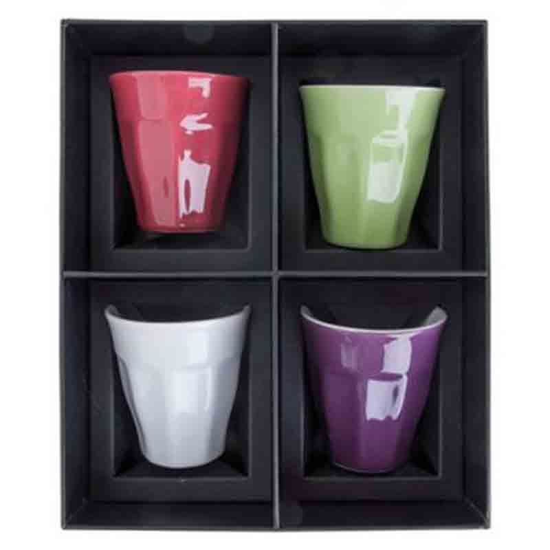 Set of 4 espresso cups 8 cl black