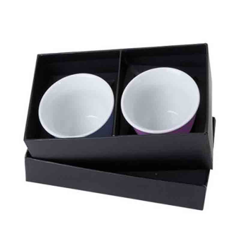Set 2 min tasses aspect gomme noir