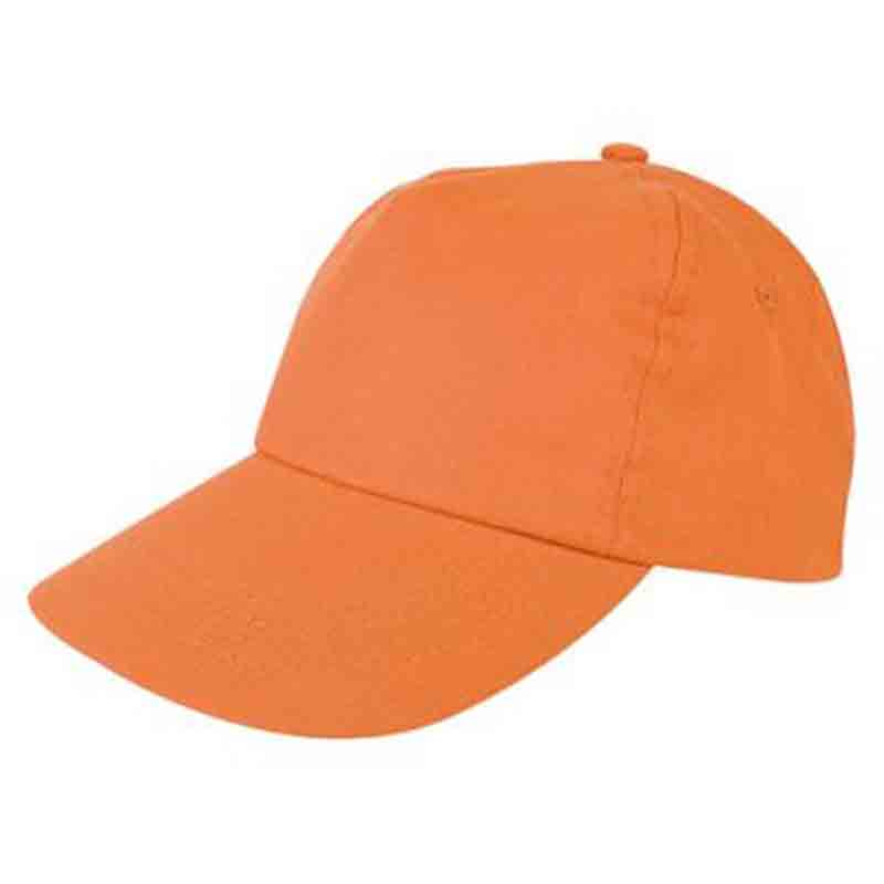 Customisable 5-Panel wäiss Cap Erwuessener Gréisst 7,5 cm Visir 100% Koteng twill