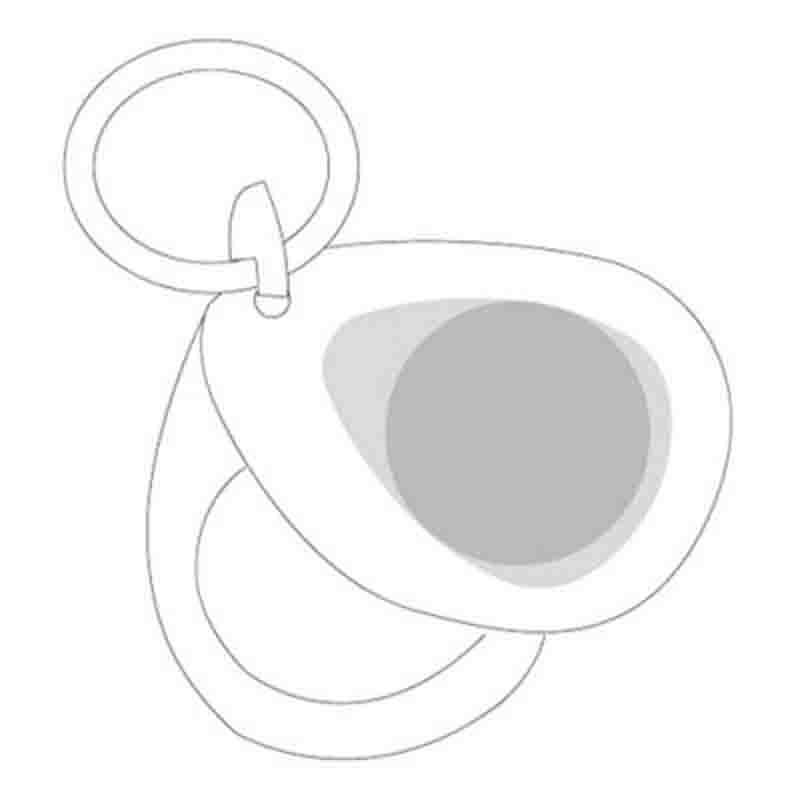 Porte-clés jeton sans jeton blanc