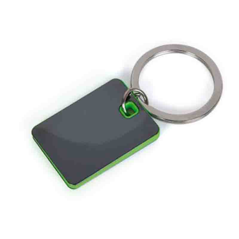 Porte-clés métal anthracite verni