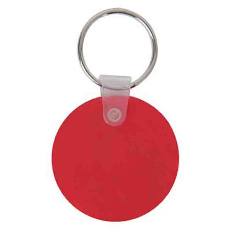 Porte-clés rond souple blanc