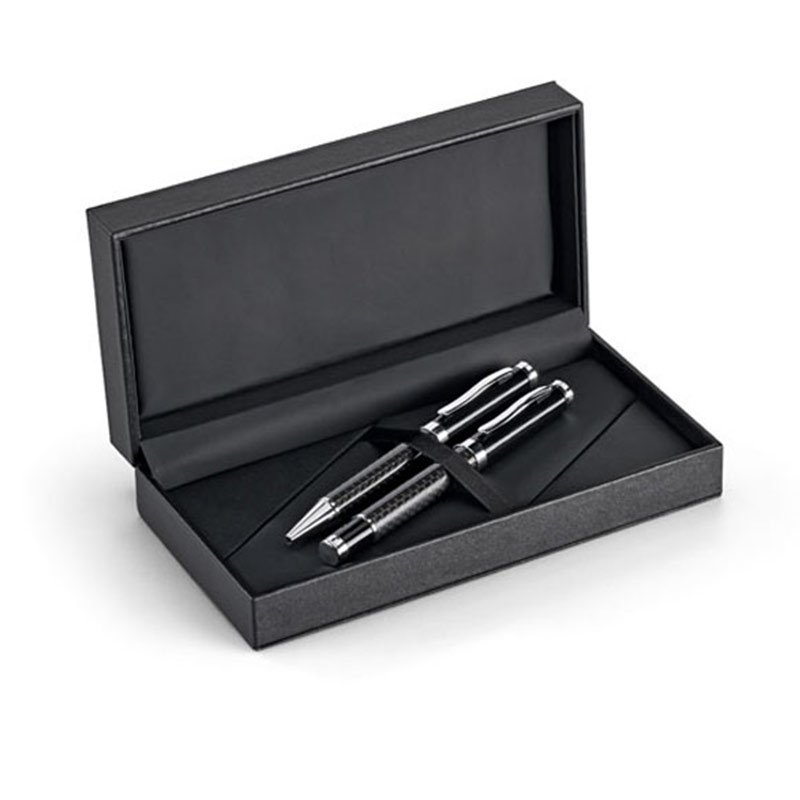 Set stylo roller et stylo à bille noir CHESS