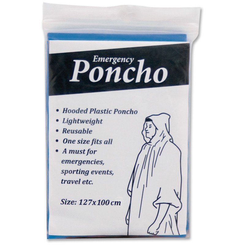 Stay visible and dry with a personalized promotional plastic rain poncho for your campaigns.