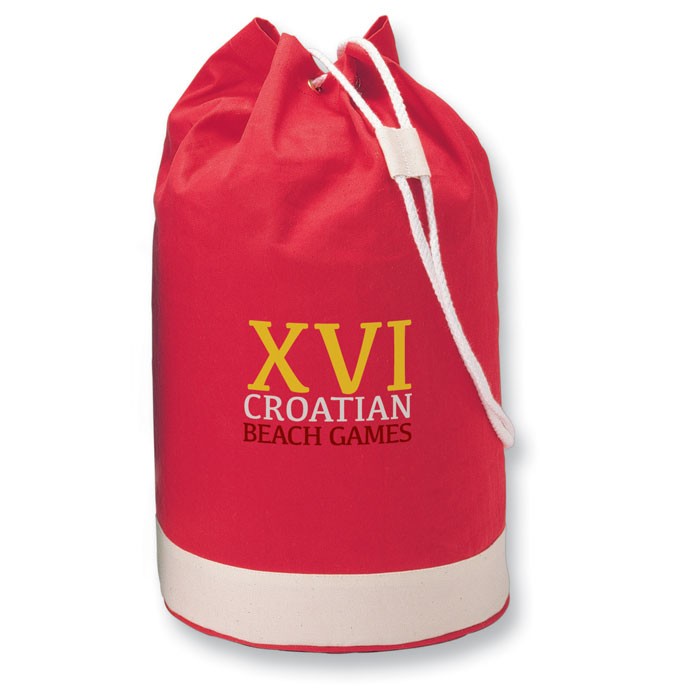 Τσάντα Duffel Προσαρμόσιμο κόκκινο Βουρτσισμένο βαμβακερό ΚΑΘΙ