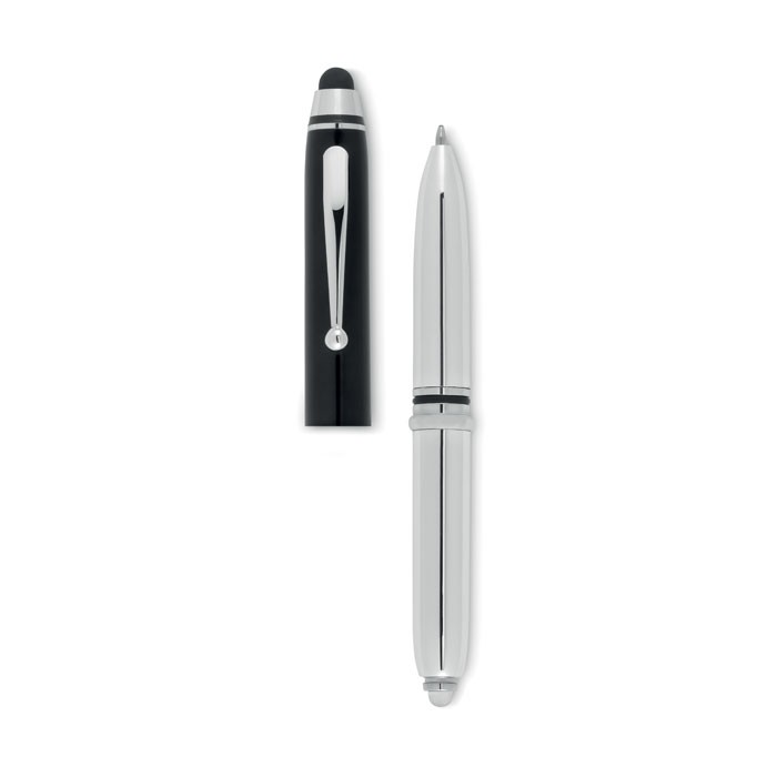 LUZZY Personalized ABS stylus pen with lamp at the end. Black ink.