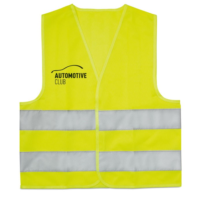 MINI VISIBLE Veste publicitaire enfant. Bande réfléchissante haute visibilité. 100% polyester.