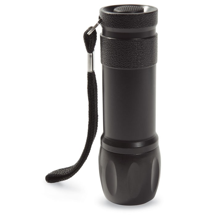 SIMPLY TORCH Torcia pubblicitaria 9 LED bianchi in ABD con laccio. 3 batterie AAA non incluse.