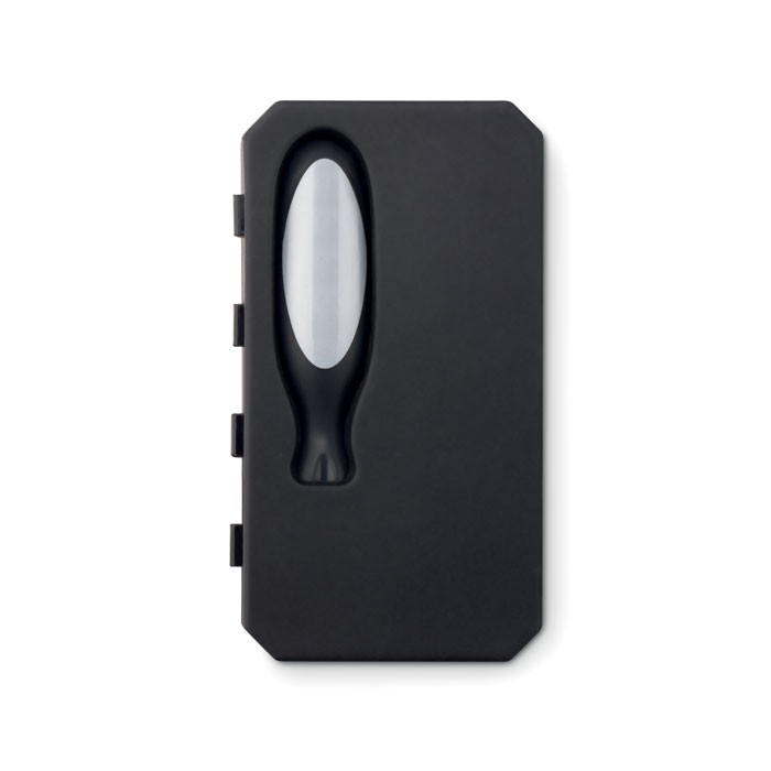 OPEN TOOL Mini boîte personnalisée à outils, 7 accessoires dont tournevis et décapsuleur.