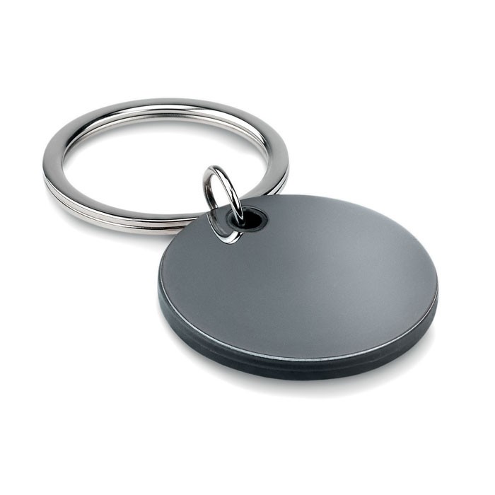 BULAT Porte-clés personnalisable rond en inox et ABS.
