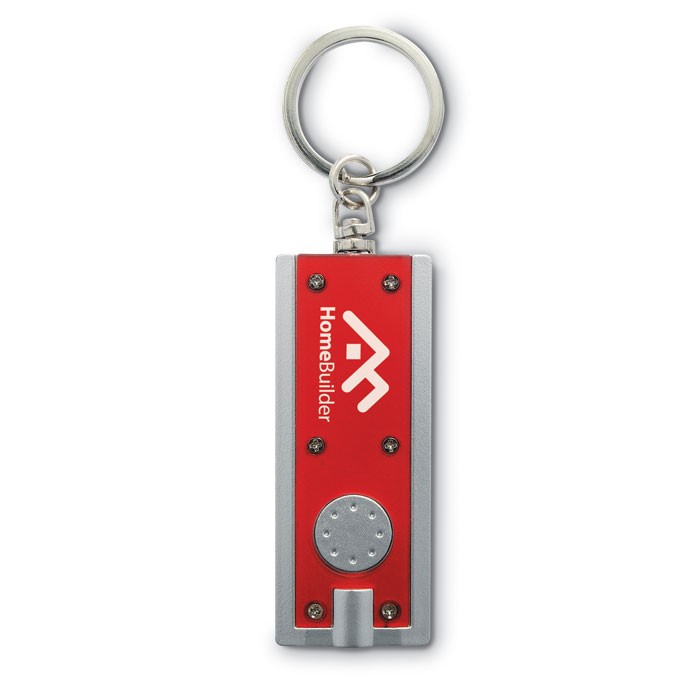 SIGNELITE Porte-clés publicitaire torche LED.  3 piles bouton incluses.