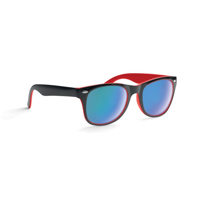 CALIFORNIA Lunettes personnalisées tendances avec monture bicolore et verres miroir avec protection UV400