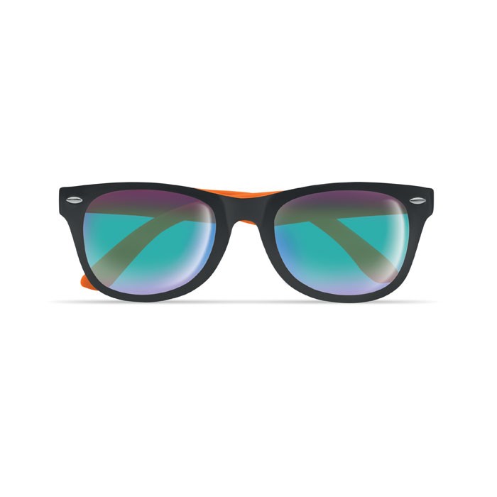 CALIFORNIA Lunettes personnalisables tendances avec monture bicolore et verres miroir avec protection UV400
