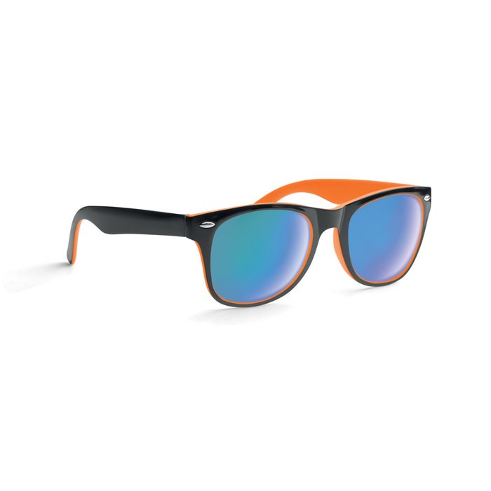 CALIFORNIA Lunettes personnalisées tendances avec monture bicolore et verres miroir avec protection UV400