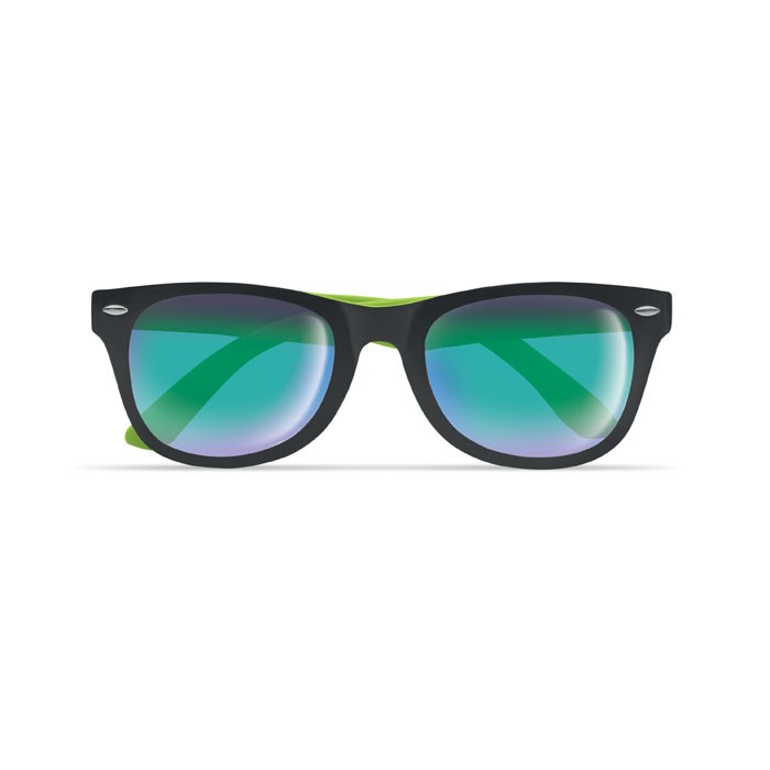 CALIFORNIA Lunettes personnalisables tendances avec monture bicolore et verres miroir avec protection UV400