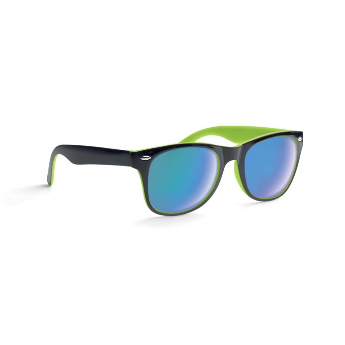 CALIFORNIA Lunettes publicitaires tendances avec monture bicolore et verres miroir avec protection UV400