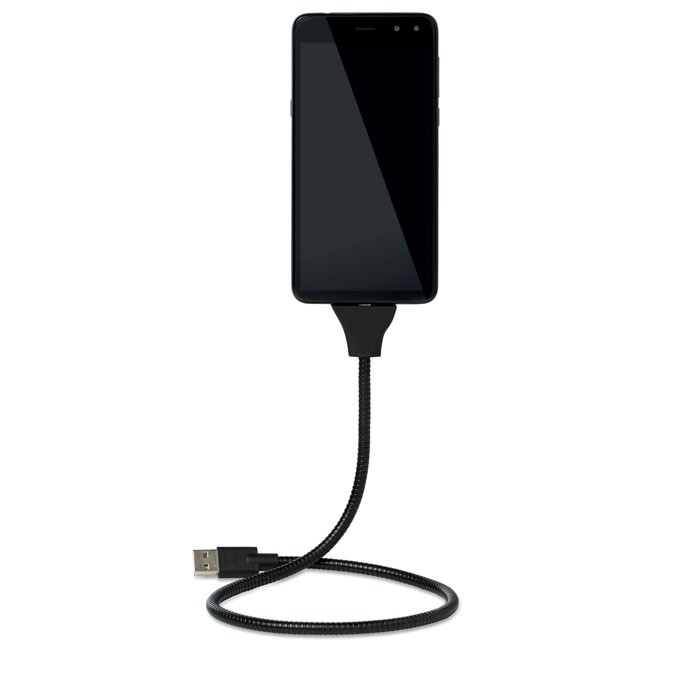 Câble chargeur USB avec embouts personnalisables, idéal pour promouvoir votre marque tout en offrant une solution pratique.