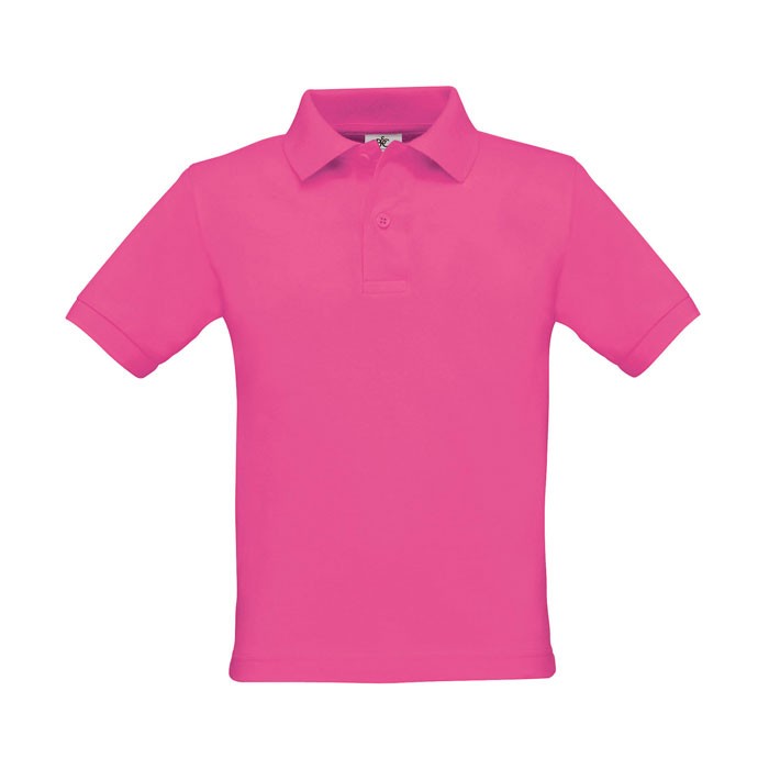 SAFRAN personnalisé fuschia face KIDS POLO PK486 180 g/m2. 100% coton ringspun peigné. Bande de propreté.