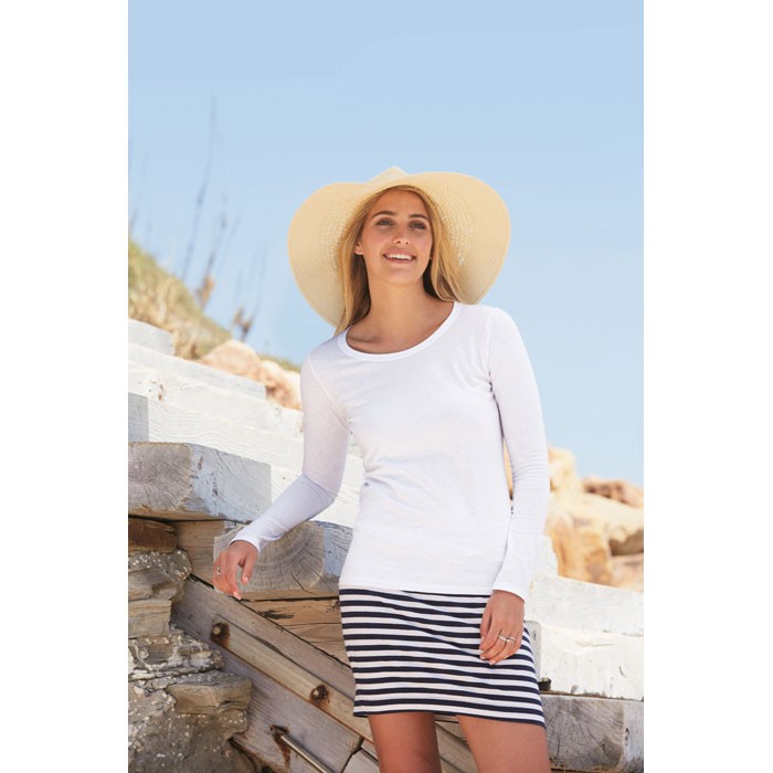 Perfil branco personalizável LADY-FIT VALOR PESO 61-404-0 165 g/m2 (Branco: 160 g/m2). 100% algodão (fio Belcoro®).