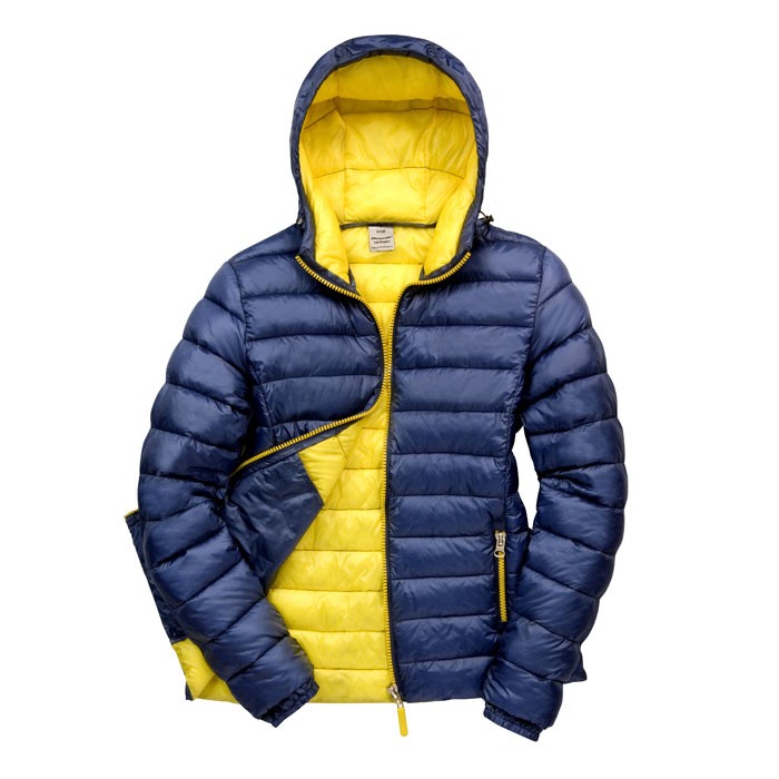 LADIES personnalisé bleu marine face SNOW BIRD JACKET R194F 300 g/m2. Ext: 100% nylon (20D). Int: 100% nylon (20D), rembourrage: