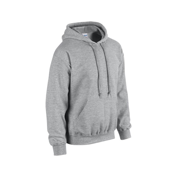 HEAVY personnalisé gris sport face BLEND HOODED SWEAT 18500, 270 g/m2 (Blanc: 255 g/m2). 50% coton, 50% polyester. Fil air jet