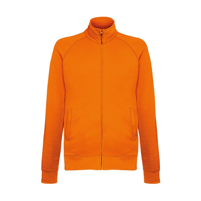 LIGHTWEIGHT personnalisé orange face JACKET 62-160-0 240 g/m2. 80% coton, 20% polyester. Fil Belcoro®. Polaire brossé léger.