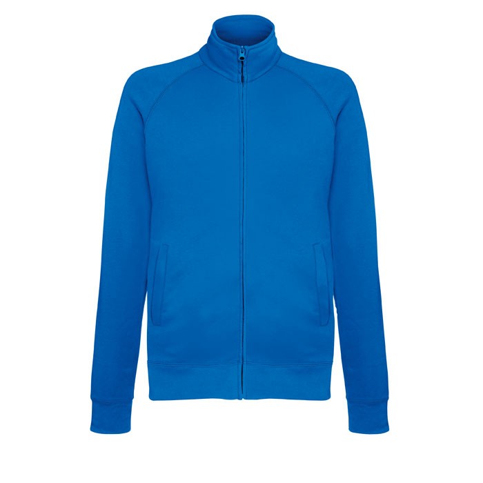 LIGHTWEIGHT personnalisable bleu royal face JACKET 62-160-0 240 g/m2. 80% coton, 20% polyester. Fil Belcoro®. Polaire brossé lég