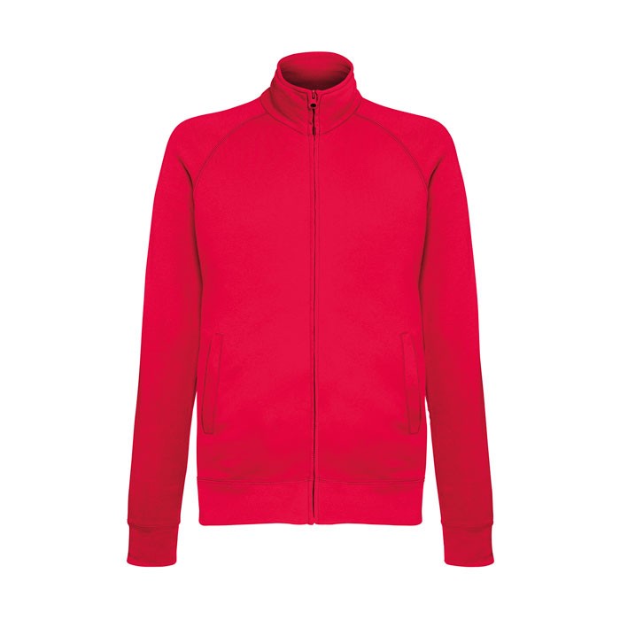 LIGHTWEIGHT publicité rouge face JACKET 62-160-0 240 g/m2. 80% coton, 20% polyester. Fil Belcoro®. Polaire brossé léger.