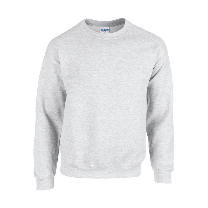 HEAVY publicité gris cendré face BLEND SWEAT 18000 270 gr/m2 (White: 255 gr/m2). 50% coton, 50% polyester. Coton texturé (fil ai
