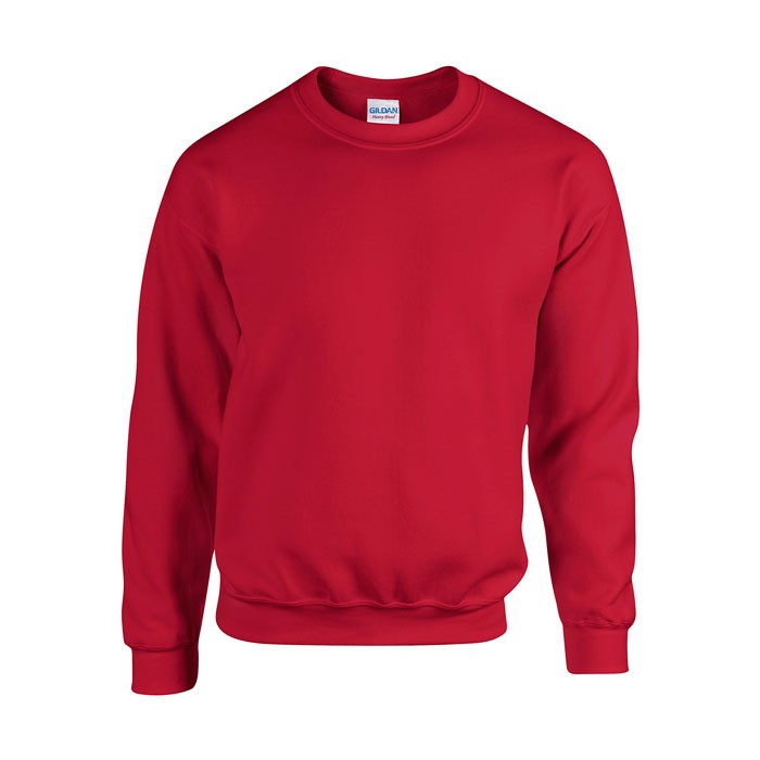HEAVY publicité rouge face BLEND SWEAT 18000 270 gr/m2 (White: 255 gr/m2). 50% coton, 50% polyester. Coton texturé (fil air jet)
