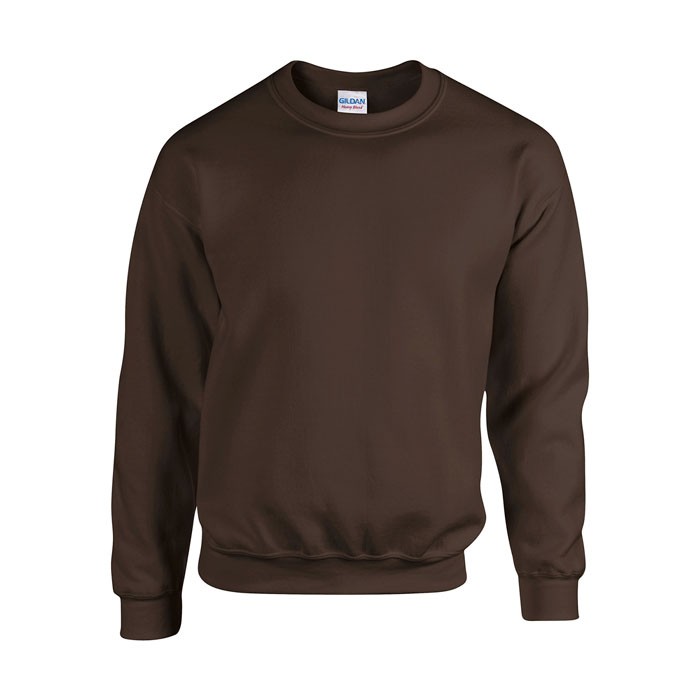 HEAVY personnalisable chocolat foncé face BLEND SWEAT 18000 270 gr/m2 (White: 255 gr/m2). 50% coton, 50% polyester. Coton textur