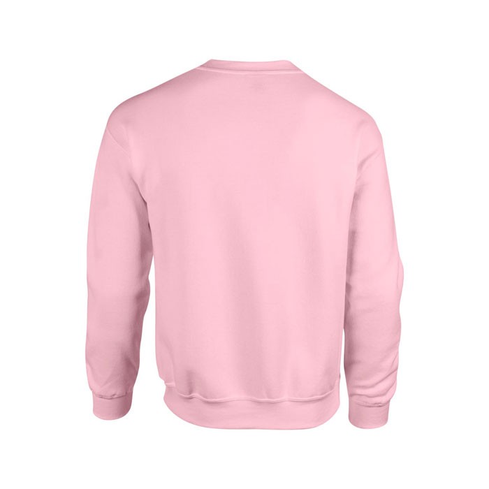 HEAVY publicitaire rose clair dos BLEND SWEAT 18000 270 gr/m2 (White: 255 gr/m2). 50% coton, 50% polyester. Coton texturé (fil