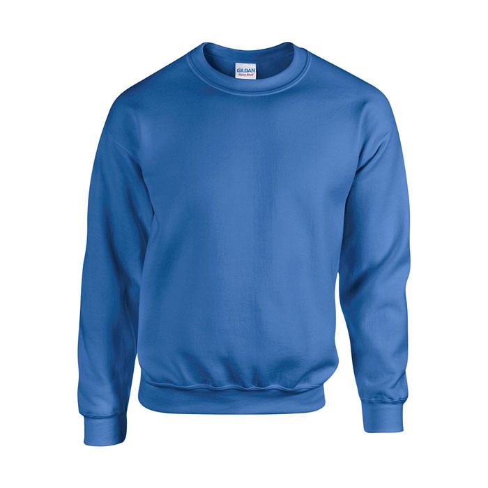 HEAVY personnalisable bleu saphir face BLEND SWEAT 18000 270 gr/m2 (White: 255 gr/m2). 50% coton, 50% polyester. Coton texturé (