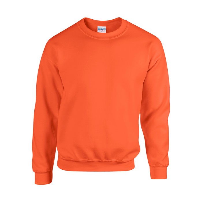 HEAVY personnalisable orange face BLEND SWEAT 18000 270 gr/m2 (White: 255 gr/m2). 50% coton, 50% polyester. Coton texturé (fil a